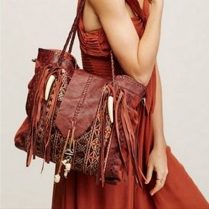 Free People Canyonland Leather Tote Bag